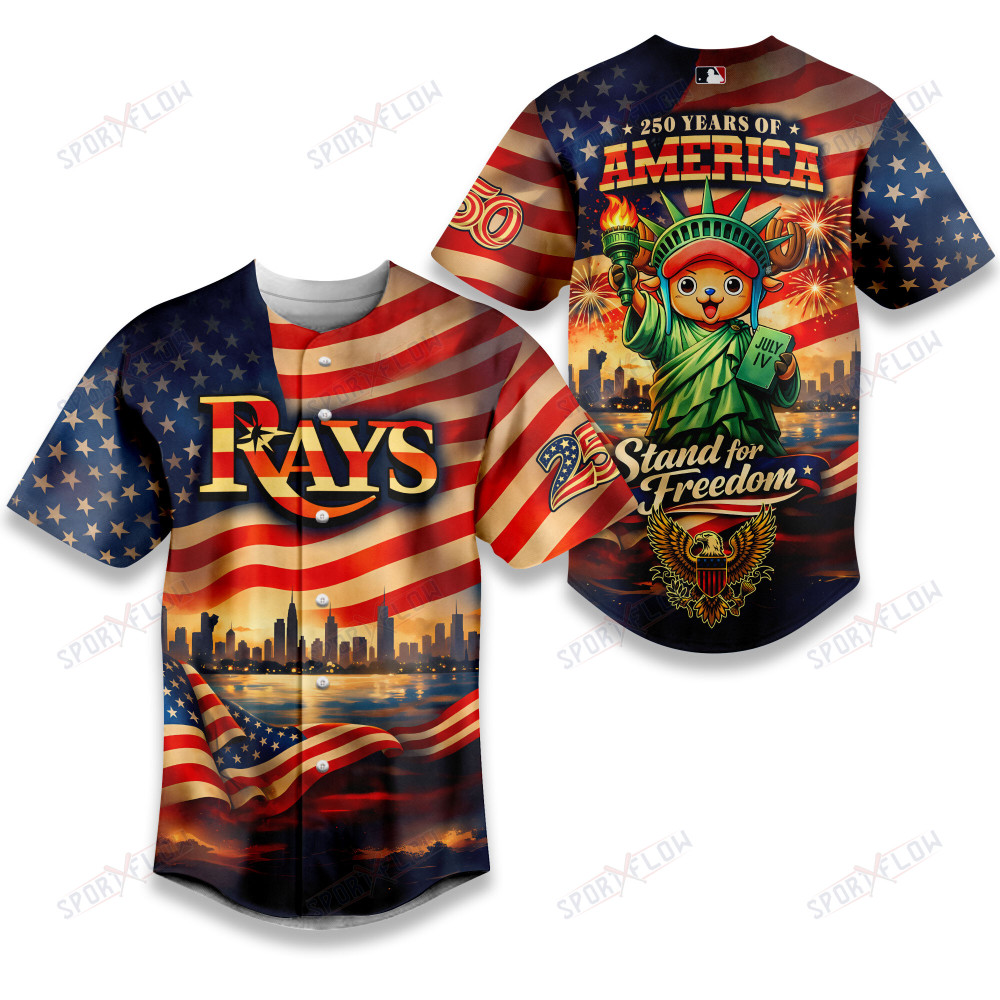 Tampa Bay Rays X One Piece Chopper 250Th Anniversary Baseball Jersey