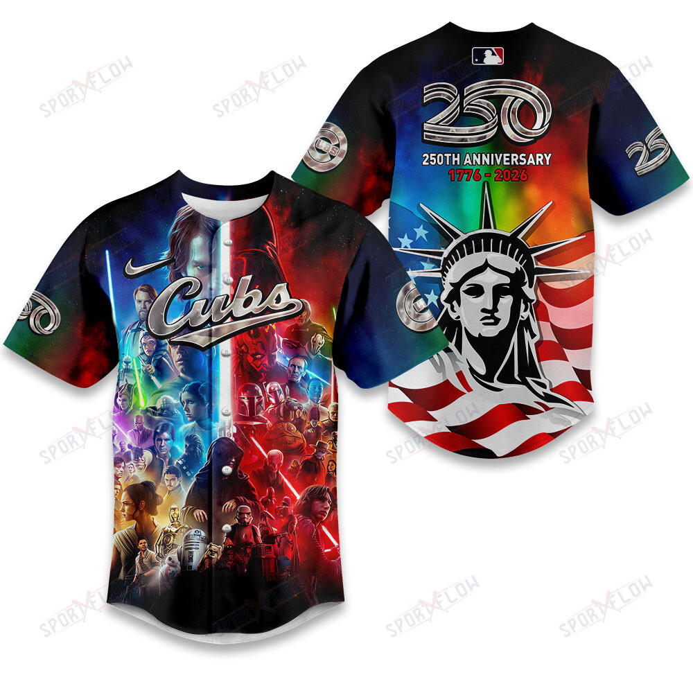 Chicago Cubs X Star Wars America'S 250Th Anniversary Baseball Jersey