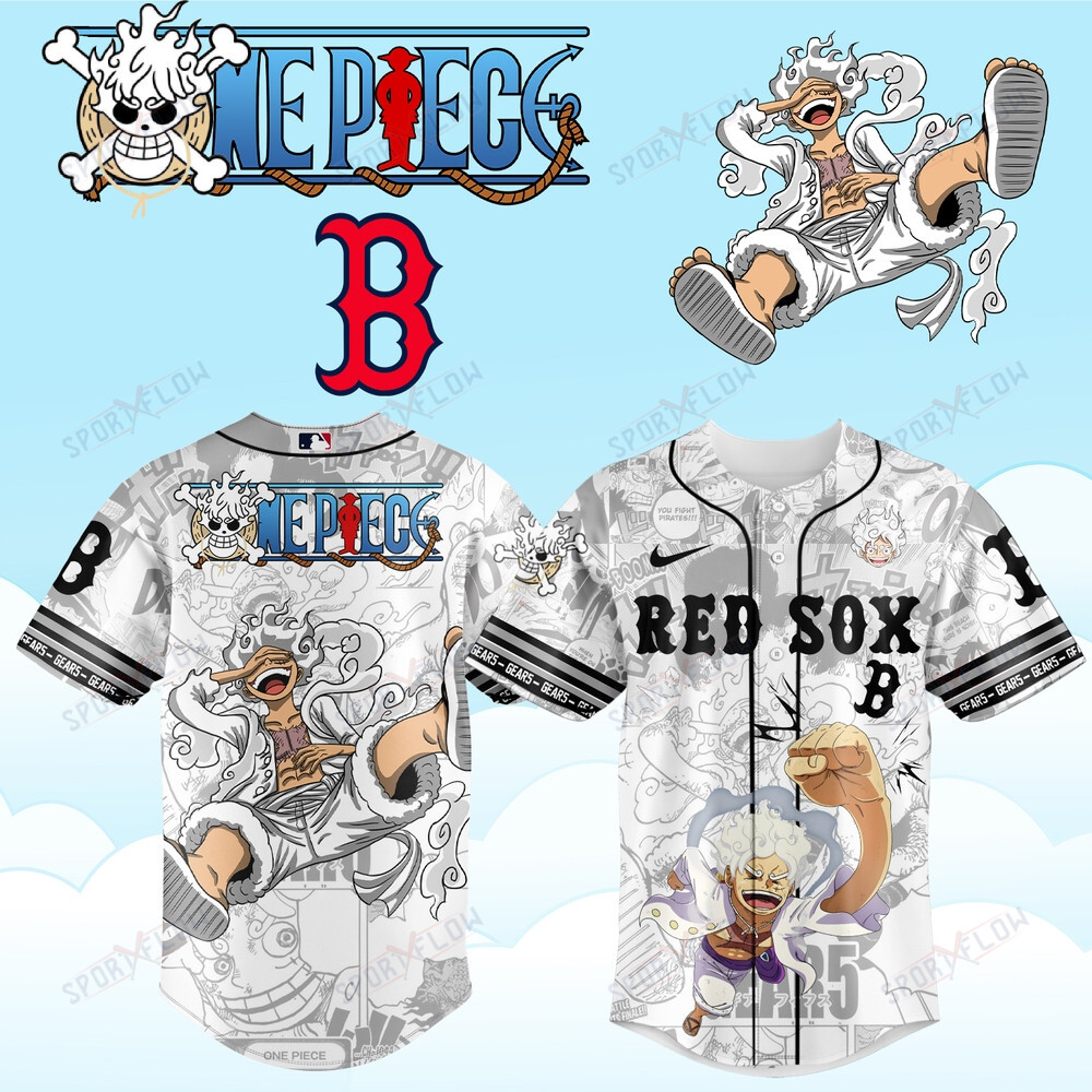 Boston Red Sox X One Piece Luffy The Ultimate Joy Boy Baseball Jersey