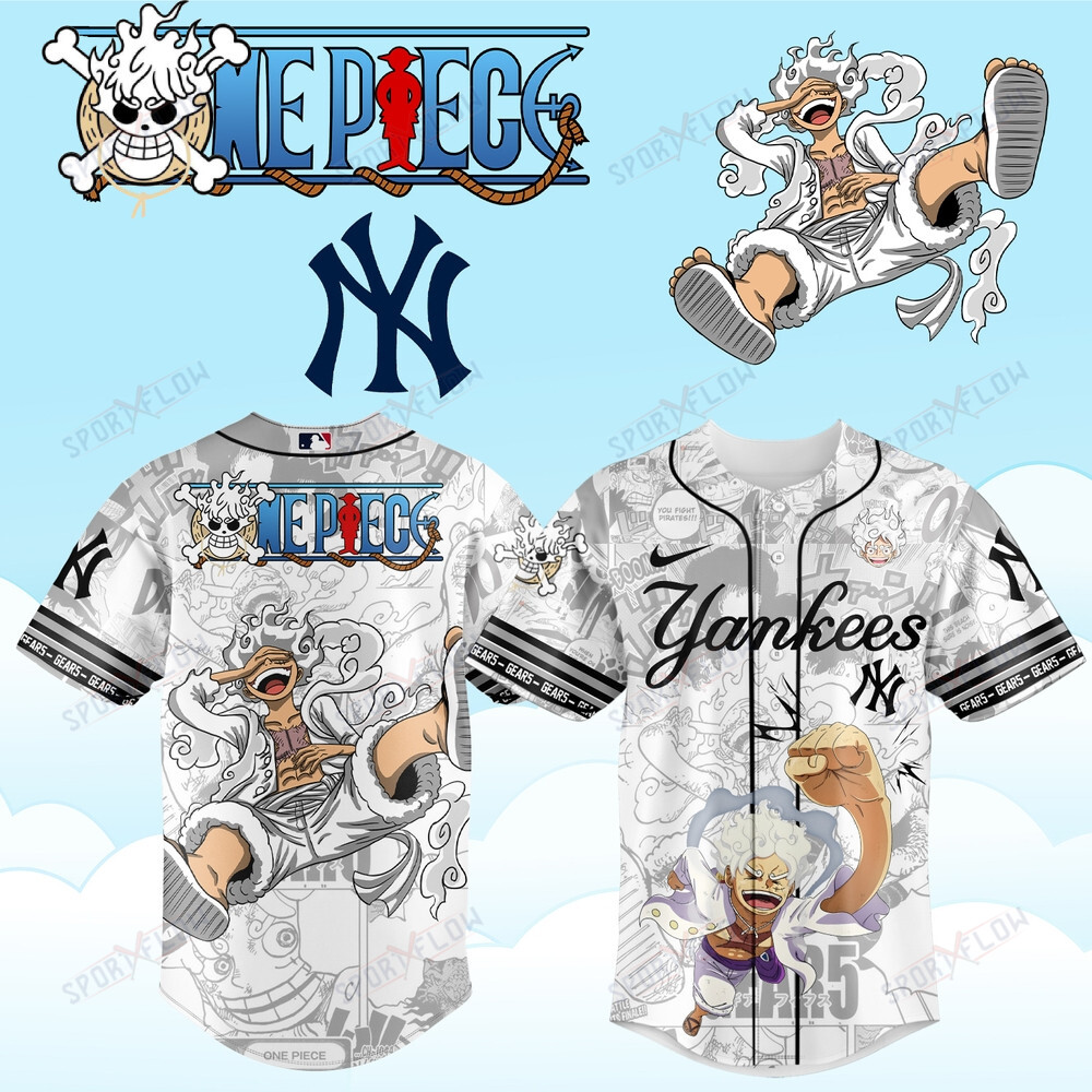 New York Yankees X One Piece Luffy The Ultimate Joy Boy Baseball Jersey
