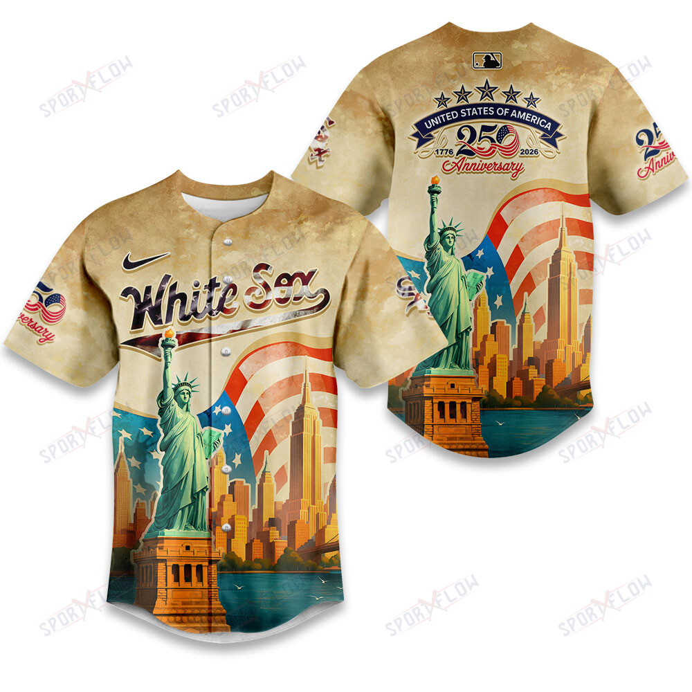 Chicago White Sox Statue Of Liberty" 250Th Anniversary Baseball Jersey