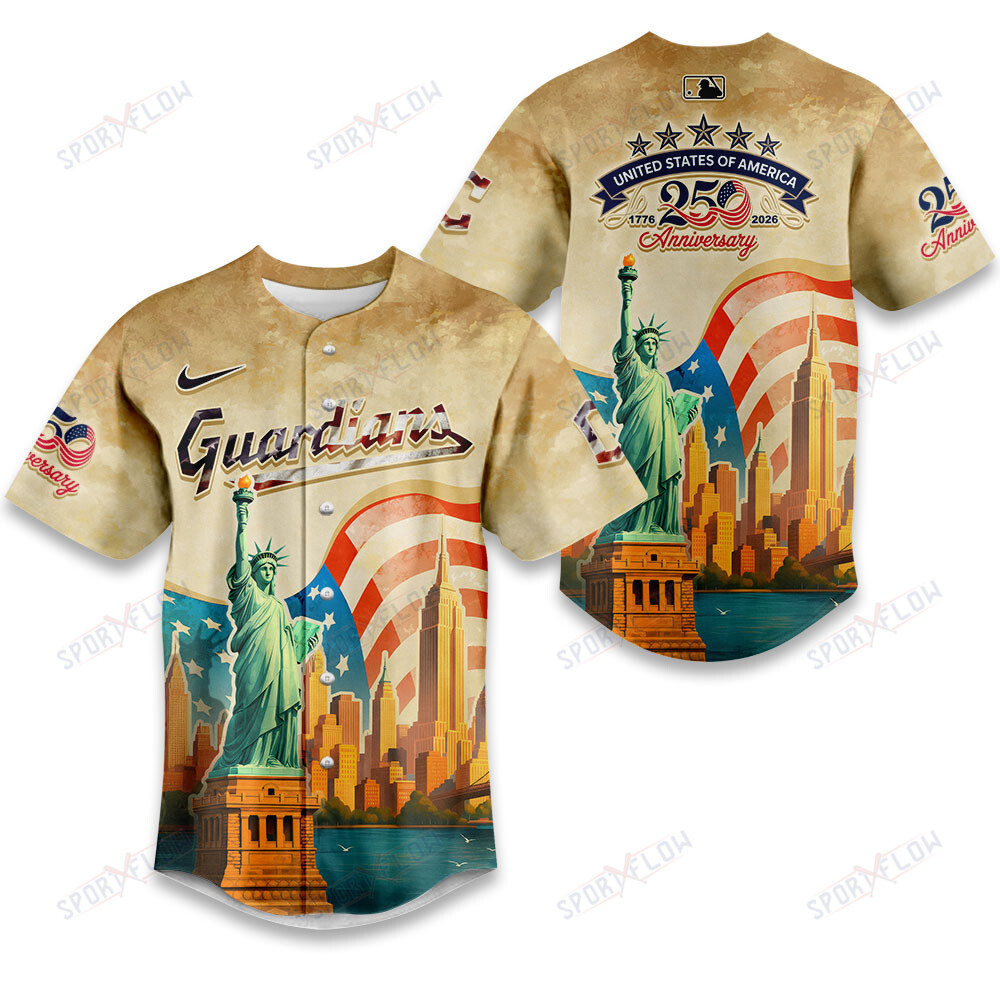 Cleveland Guardians Statue Of Liberty" 250Th Anniversary Baseball Jersey