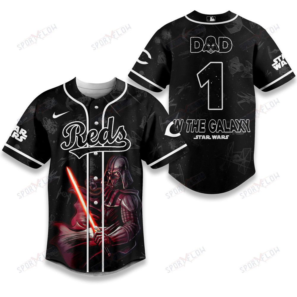 Cincinnati Reds X Star Wars Best Dad In The Galaxy Baseball Jersey