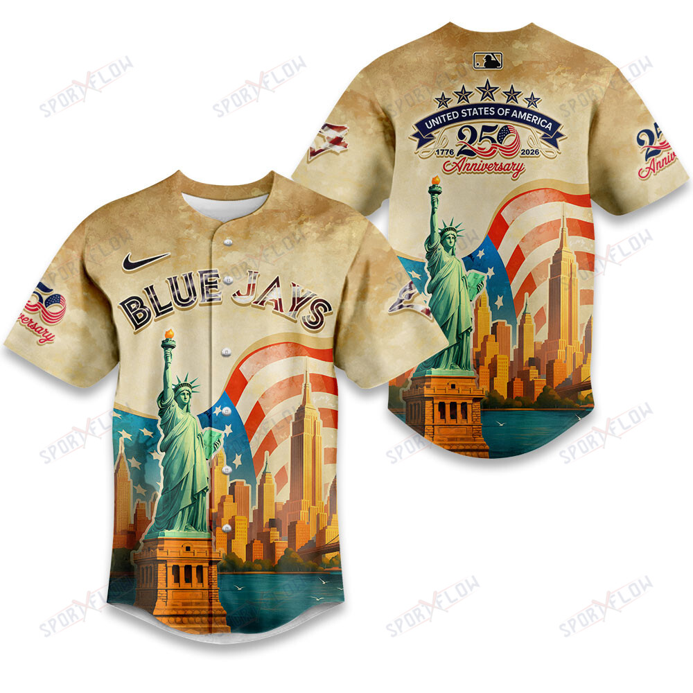Toronto Blue Jays Statue Of Liberty" 250Th Anniversary Baseball Jersey