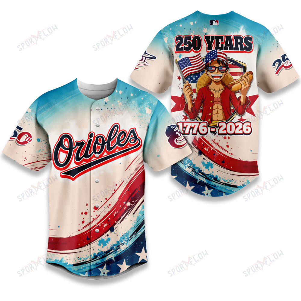Baltimore Orioles X Luffy 250 Years Celebration Party Baseball Jersey