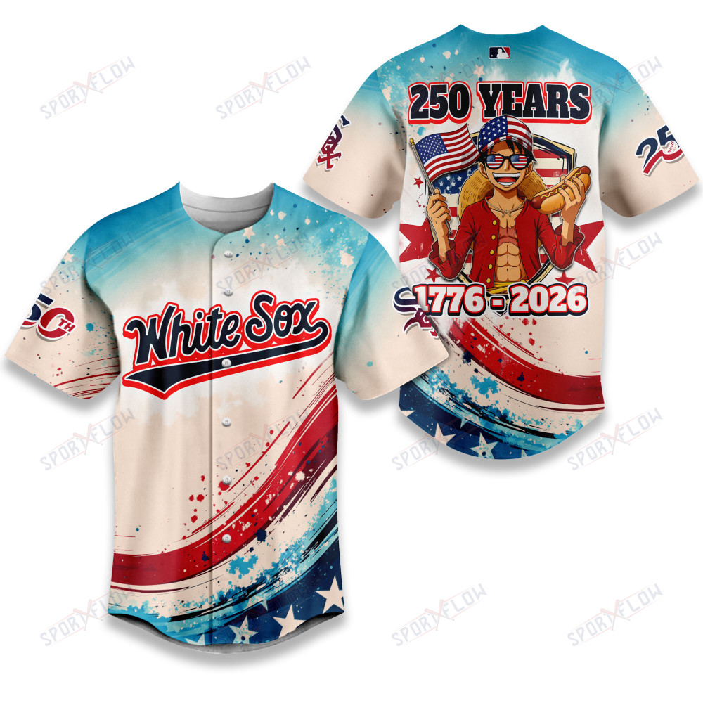 Chicago White Sox X Luffy 250 Years Celebration Party Baseball Jersey