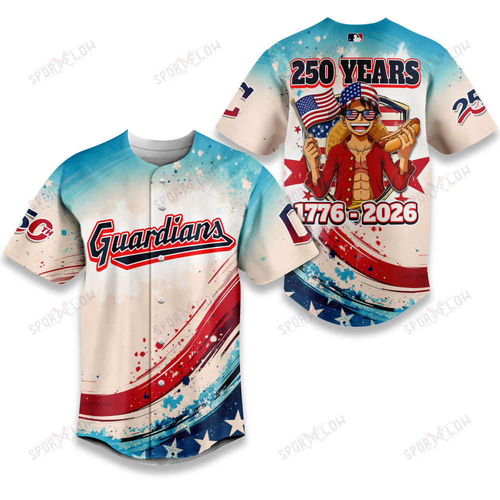 Cleveland Guardians X Luffy 250 Years Celebration Party Baseball Jersey