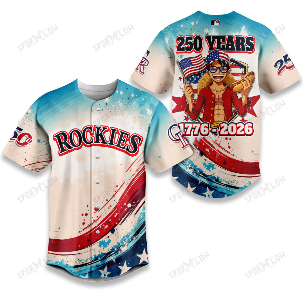 Colorado Rockies X Luffy 250 Years Celebration Party Baseball Jersey