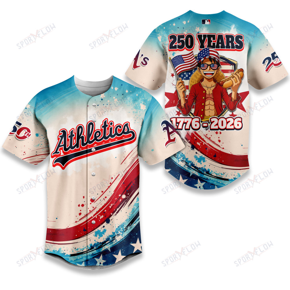 Oakland Athletics X Luffy 250 Years Celebration Party Baseball Jersey