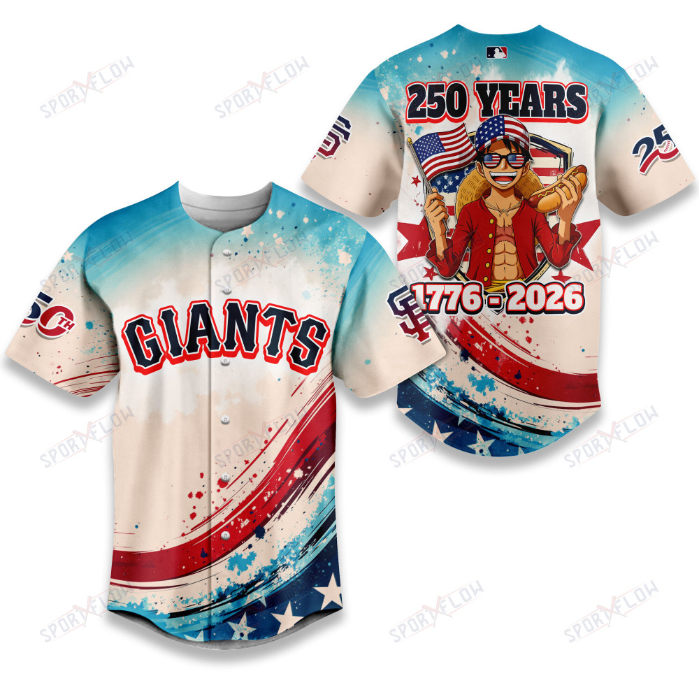 San Francisco Giants X Luffy 250 Years Celebration Party Baseball Jersey