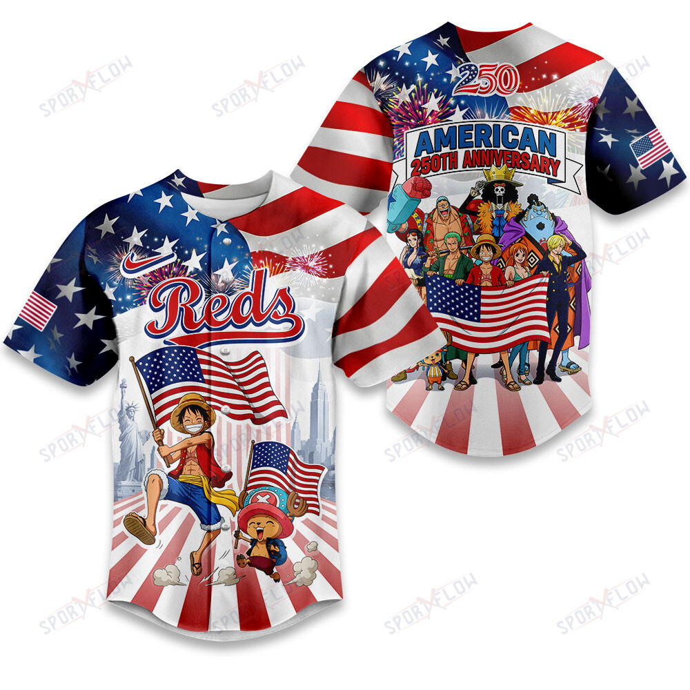 Cincinnati Reds X One Piece United States Of America 250 Baseball Jersey