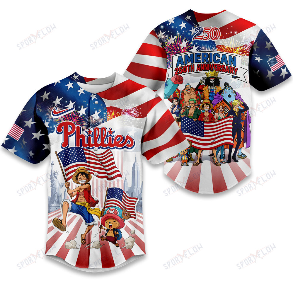 Philadelphia Phillies X One Piece United States Of America 250 Baseball Jersey