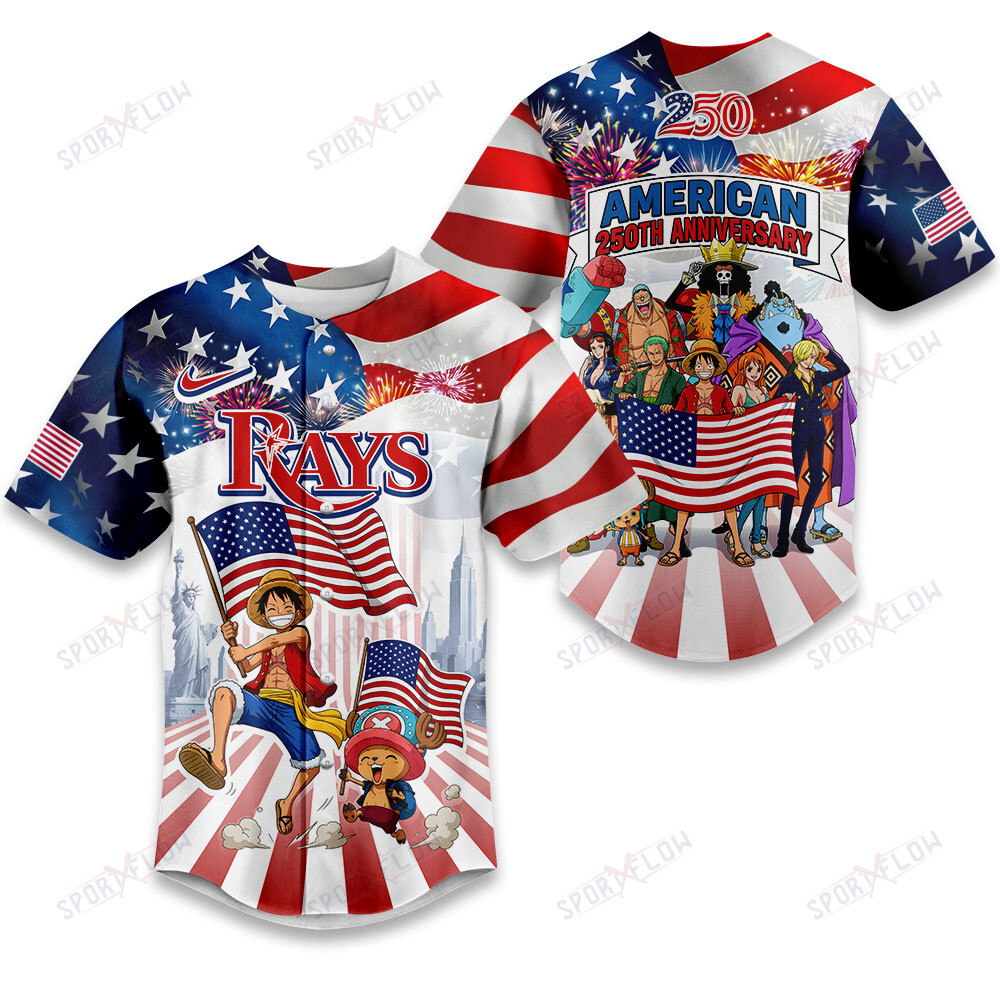 Tampa Bay Rays X One Piece United States Of America 250 Baseball Jersey