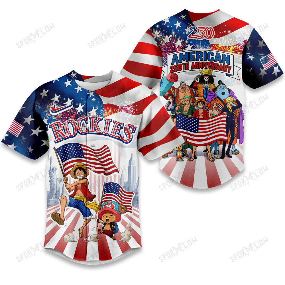 Colorado Rockies X One Piece United States Of America 250 Baseball Jersey