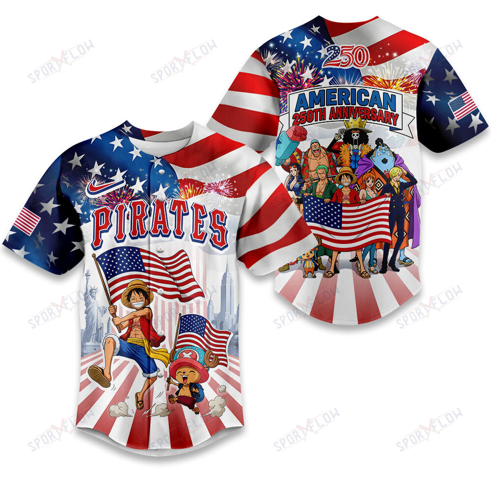 Pittsburgh Pirates X One Piece United States Of America 250 Baseball Jersey