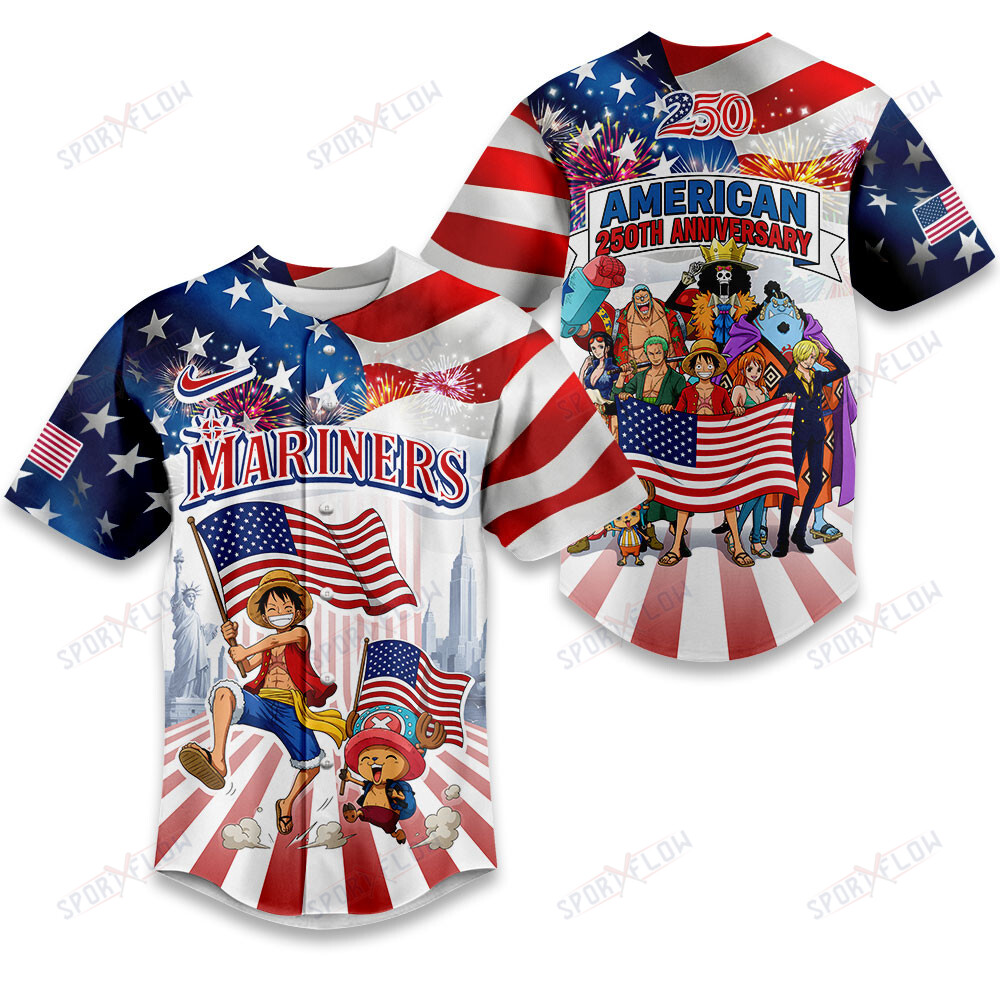 Seattle Mariners X One Piece United States Of America 250 Baseball Jersey