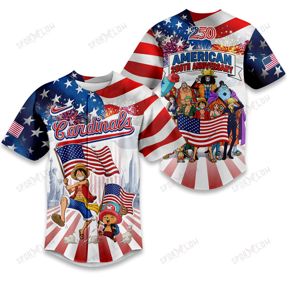 St. Louis Cardinals X One Piece United States Of America 250 Baseball Jersey