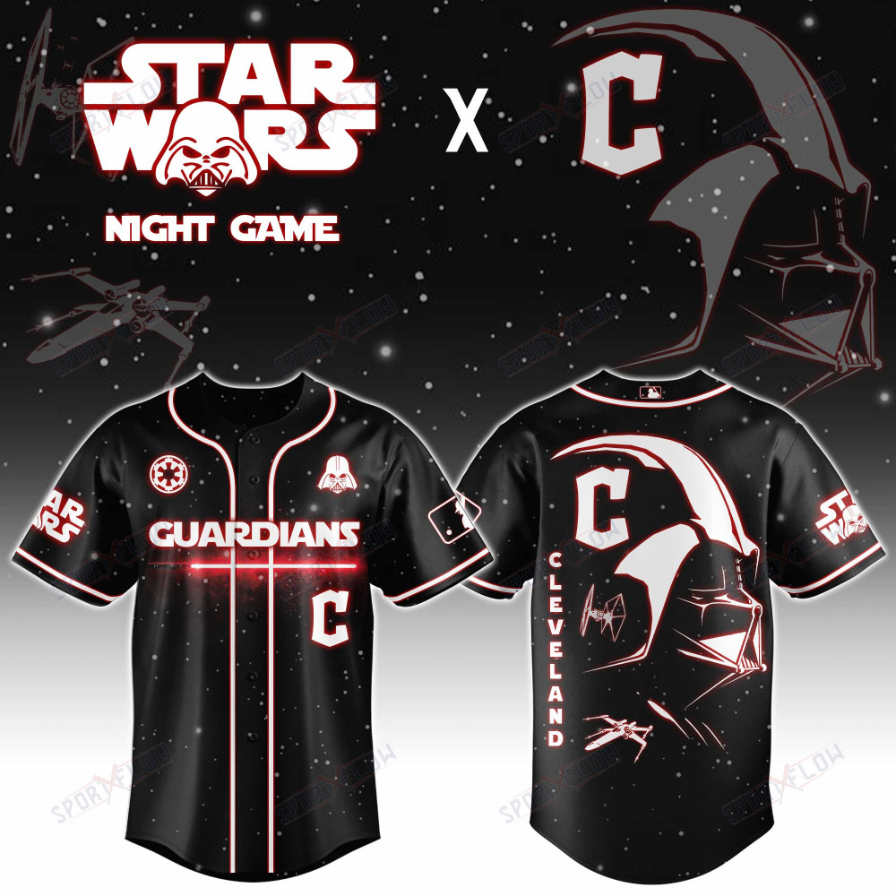 Cleveland Guardians X Star Wars Darth Vader Sith Lord Night Game Baseball Jersey