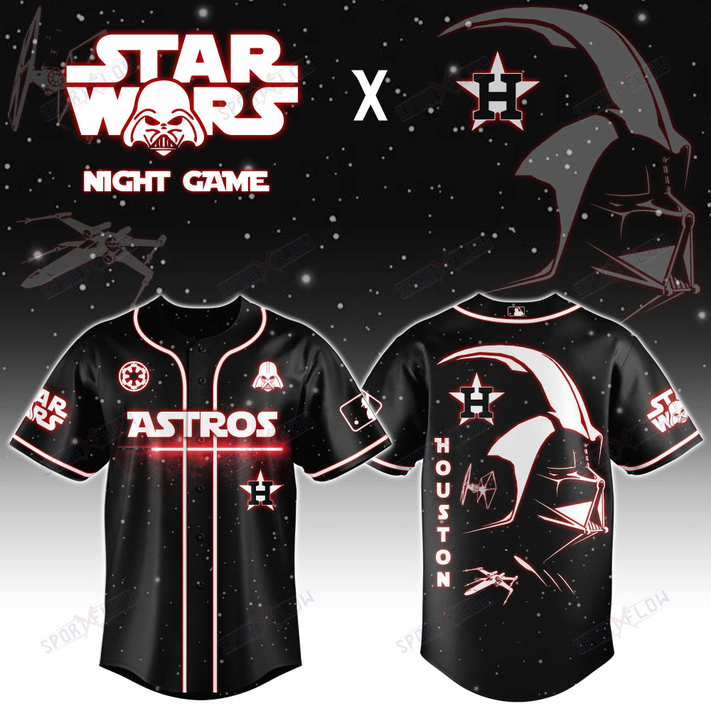 Houston Astros X Star Wars Darth Vader Sith Lord Night Game Baseball Jersey