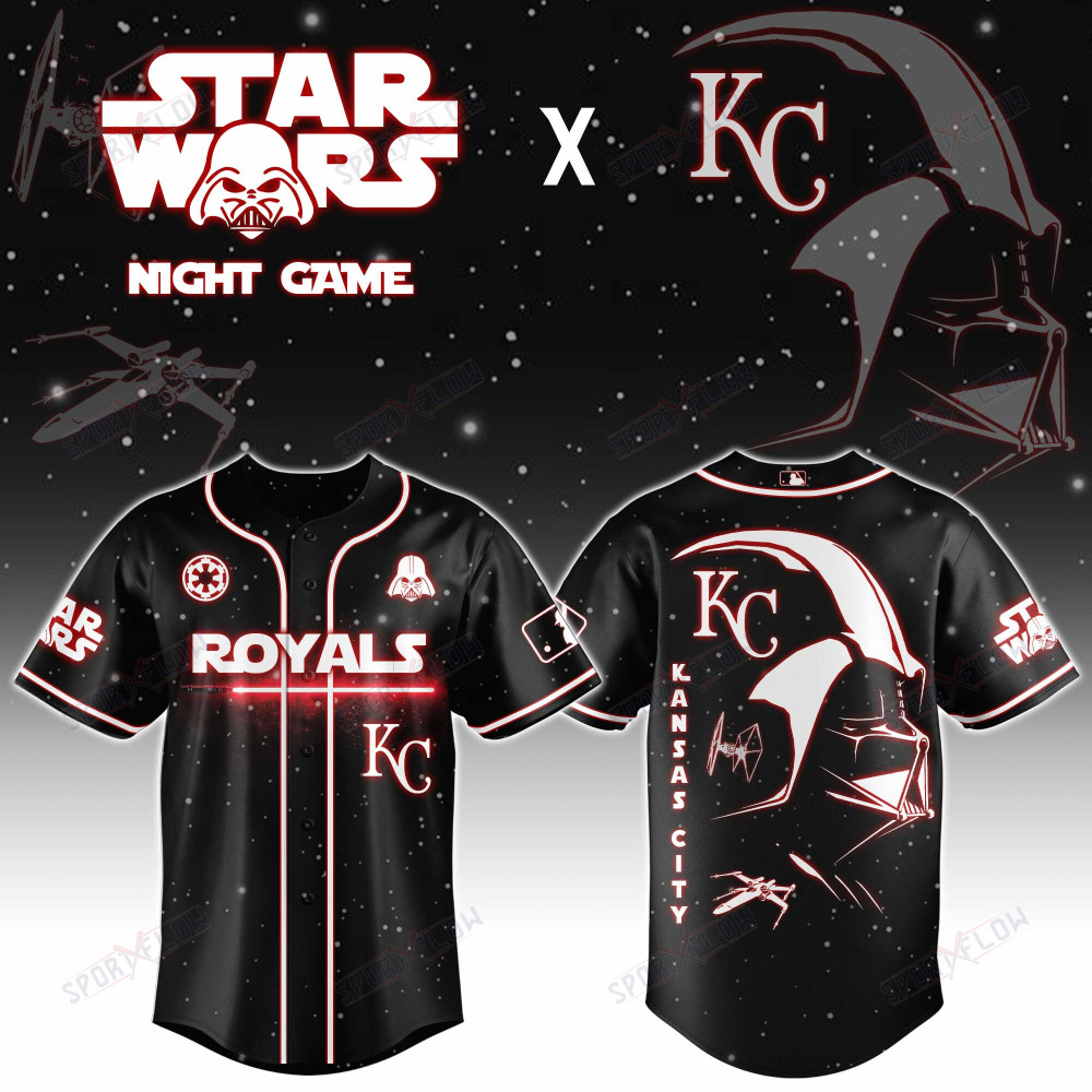 Kansas City Royals X Star Wars Darth Vader Sith Lord Night Game Baseball Jersey