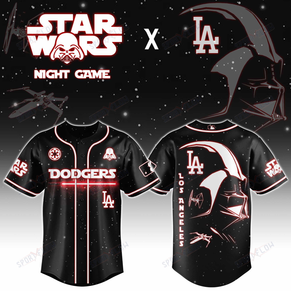 Los Angeles Dodgers X Star Wars Darth Vader Sith Lord Night Game Baseball Jersey