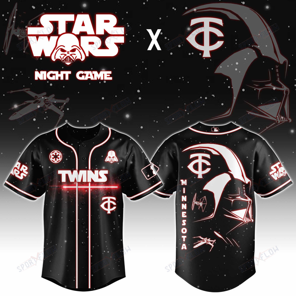Minnesota Twins X Star Wars Darth Vader Sith Lord Night Game Baseball Jersey