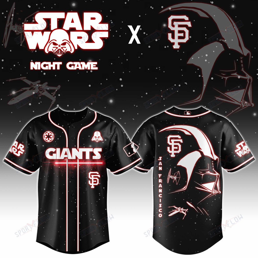 San Francisco Giants X Star Wars Darth Vader Sith Lord Night Game Baseball Jersey
