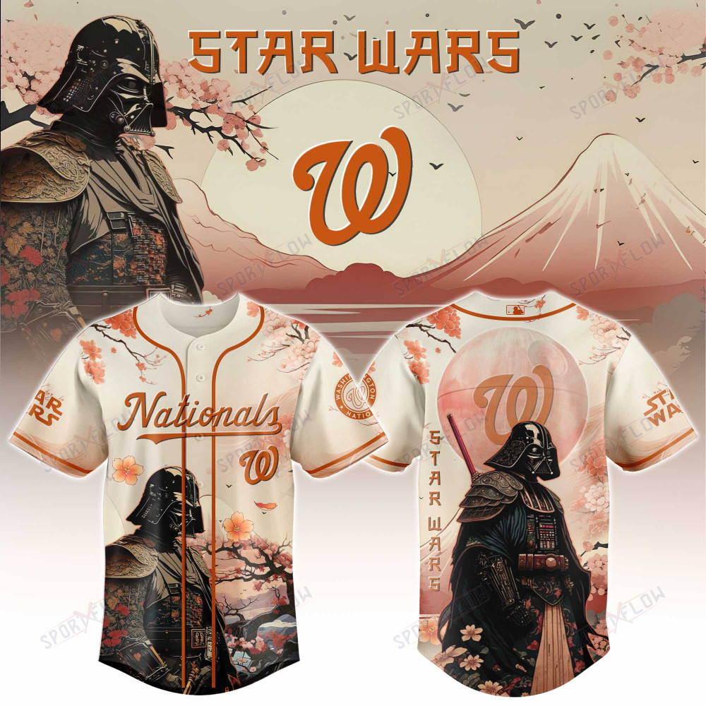 Washington Nationals X Star Wars Darth Vader Samurai Lord Baseball Jersey