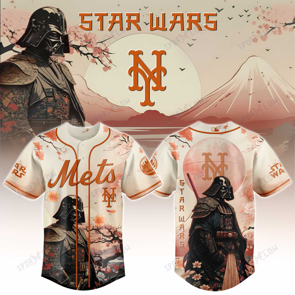 New York Mets X Star Wars Darth Vader Samurai Lord Baseball Jersey