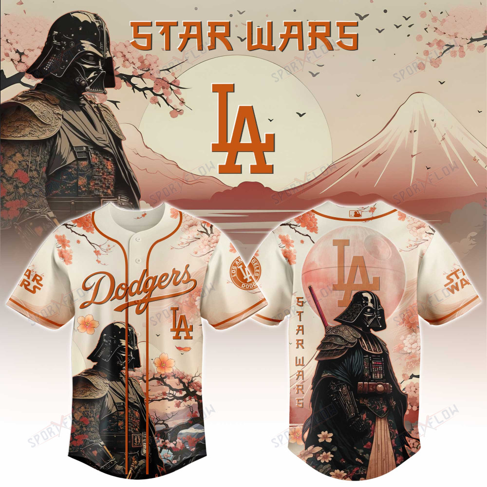 Los Angeles Dodgers X Star Wars Darth Vader Samurai Lord Baseball Jersey