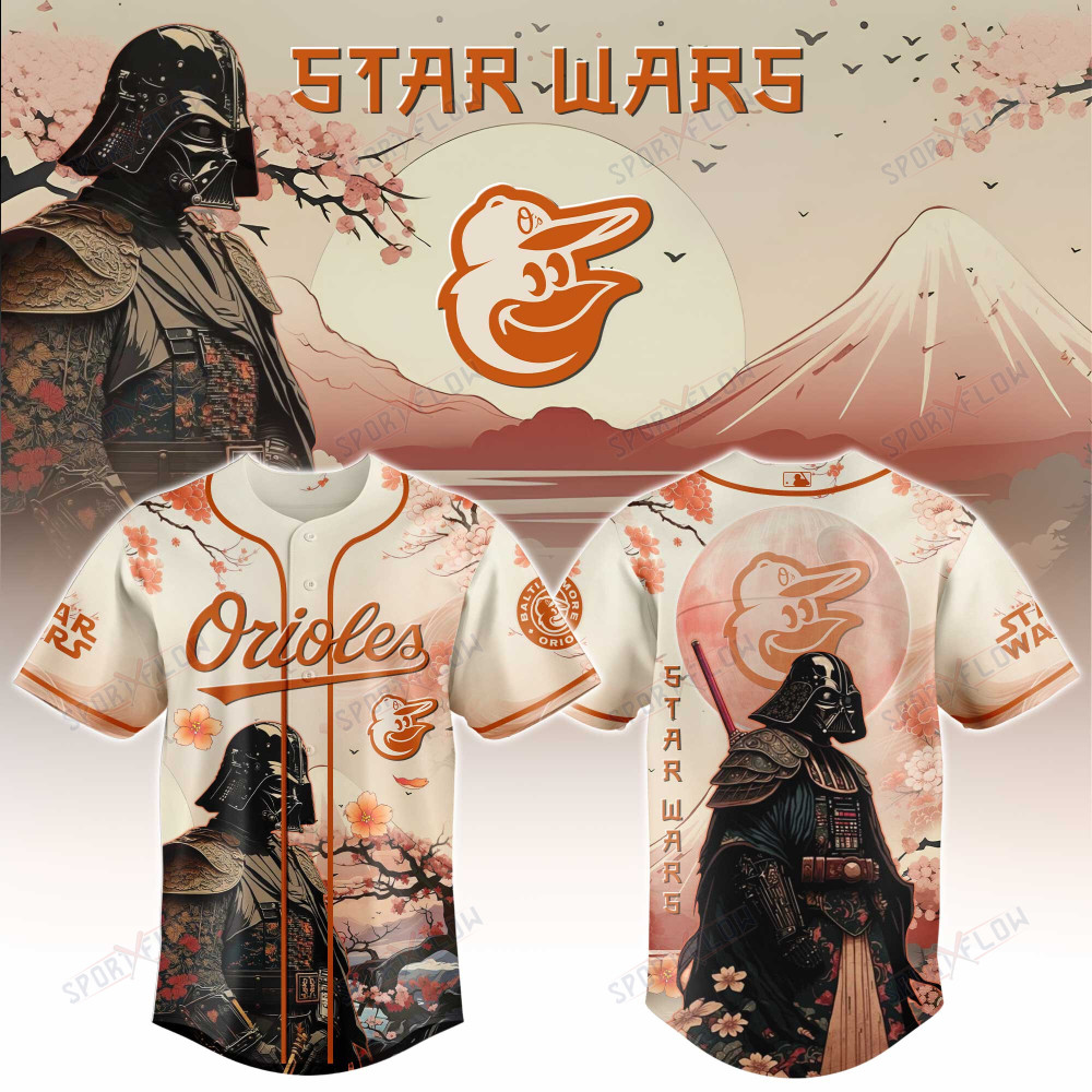 Baltimore Orioles X Star Wars Darth Vader Samurai Lord Baseball Jersey