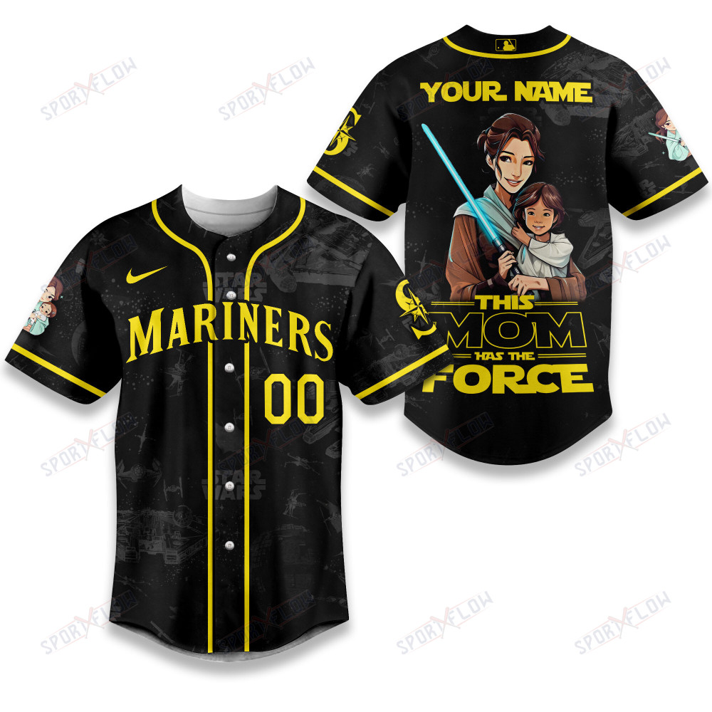 Seattle Mariners X Star Wars This Mom Has The Force Baseball Jersey