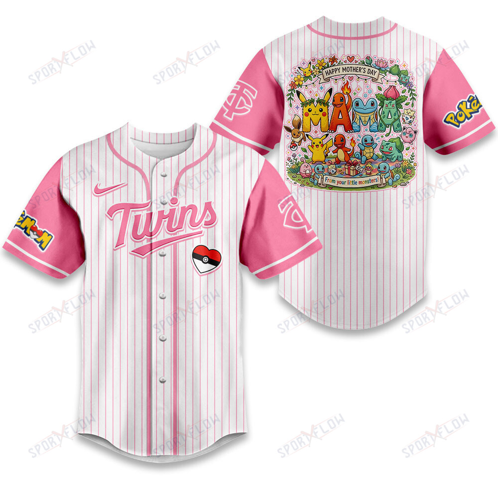 Minnesota Twins Stylized Pokémon "Mama" Graphic Baseball Jersey