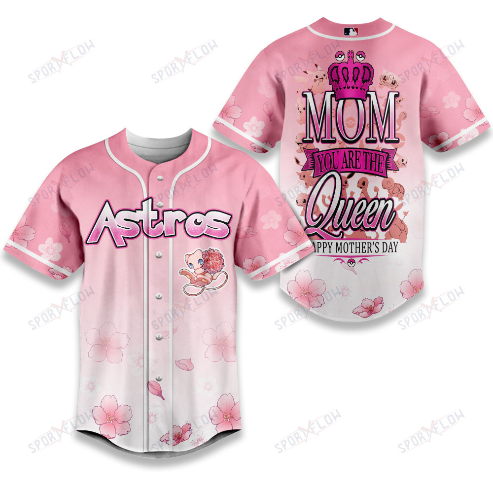 Houston Astros X Pokã©Mon Mom You Are The Queen Baseball Jersey