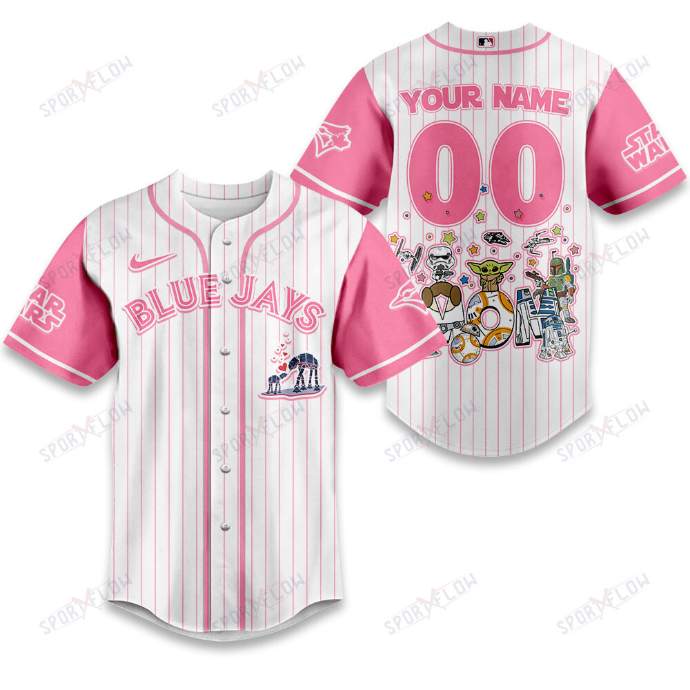 Toronto Blue Jays X Star Wars Galaxy'S Best Mom Custom Baseball Jersey