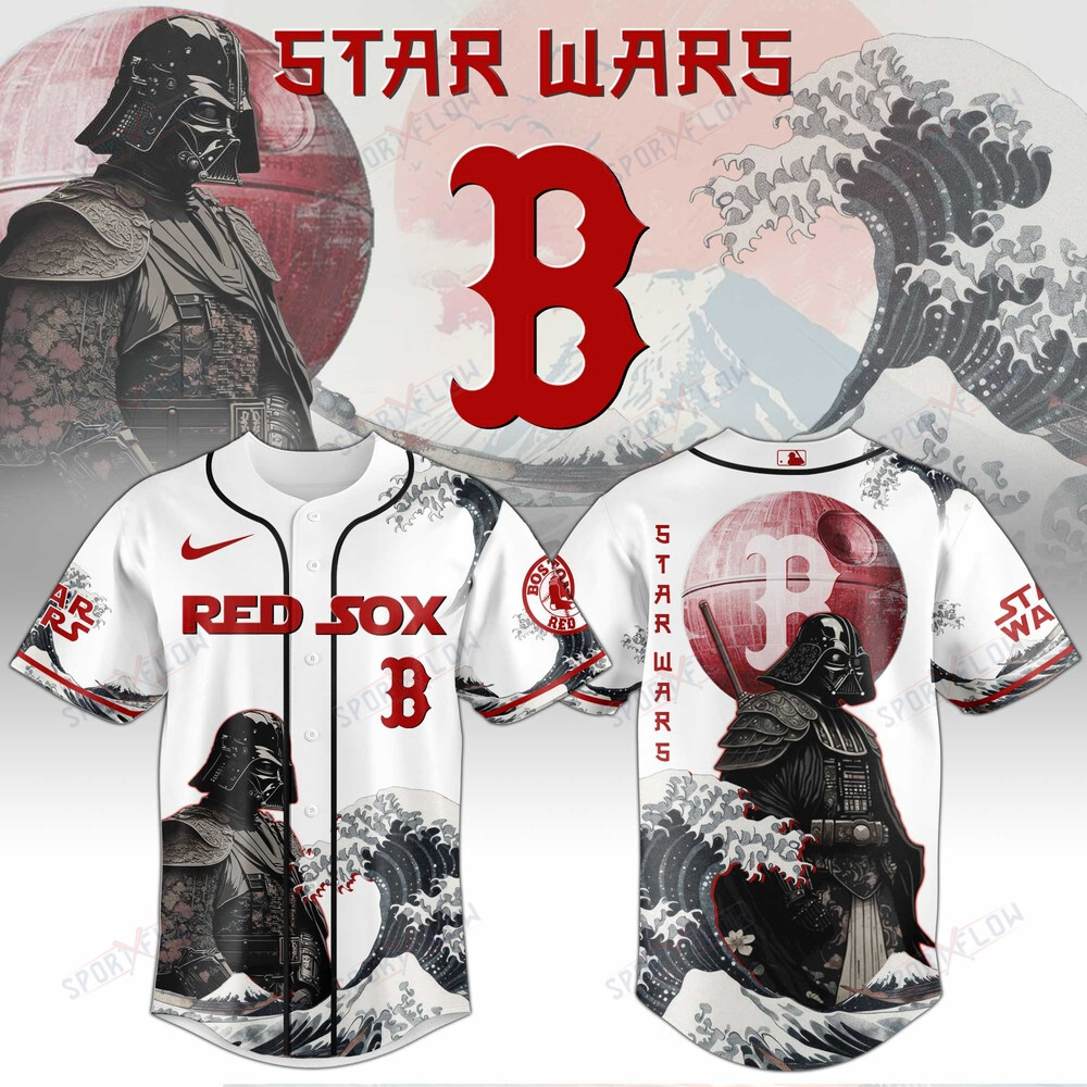 Boston Red Sox X Star Wars Darth Vader Japanese Aesthetic Baseball Jersey