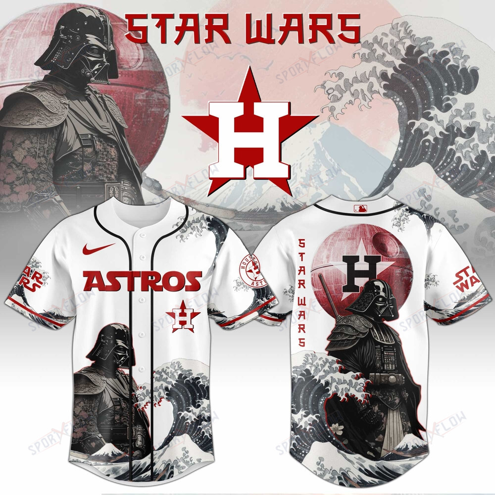 Houston Astros X Star Wars Darth Vader Japanese Aesthetic Baseball Jersey