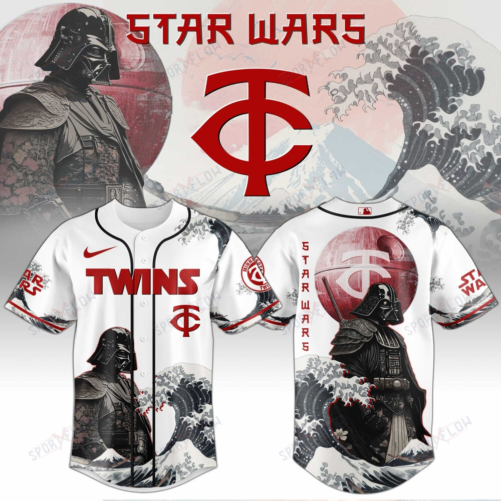 Minnesota Twins X Star Wars Darth Vader Japanese Aesthetic Baseball Jersey