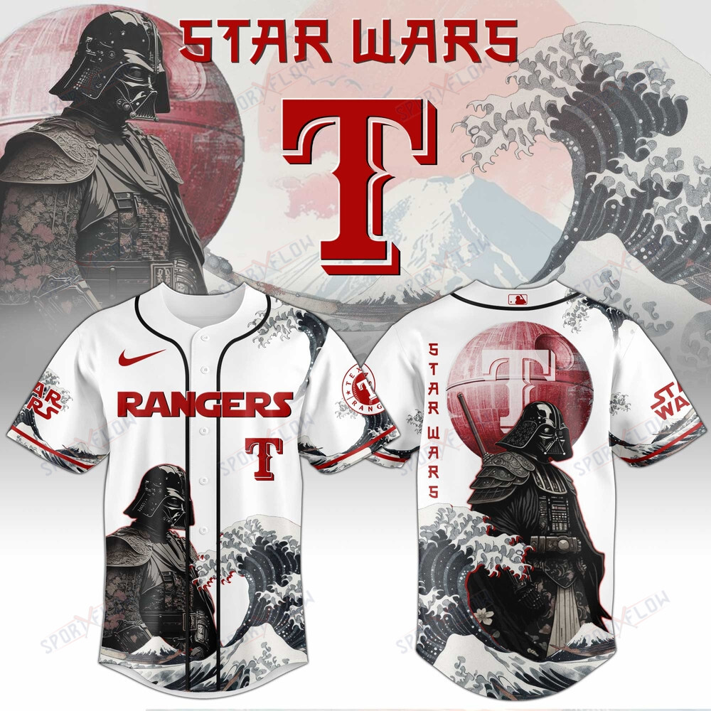 Texas Rangers X Star Wars Darth Vader Japanese Aesthetic Baseball Jersey