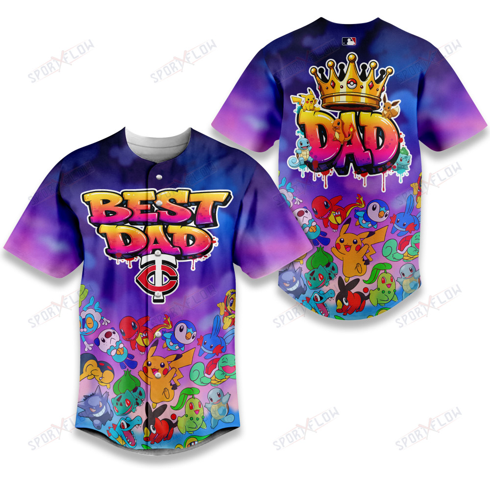 Minnesota Twins Pokã©Mon Crossover Father'S Day Baseball Jersey