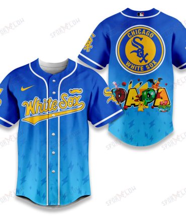 Chicago White Sox Lightning Effect "Papa" Pokemon Graphic Baseball Jersey