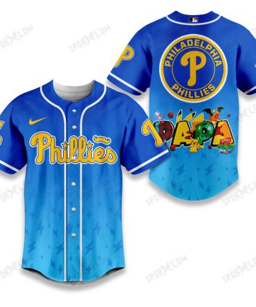 Philadelphia Phillies Lightning Effect "Papa" Pokemon Graphic Baseball Jersey