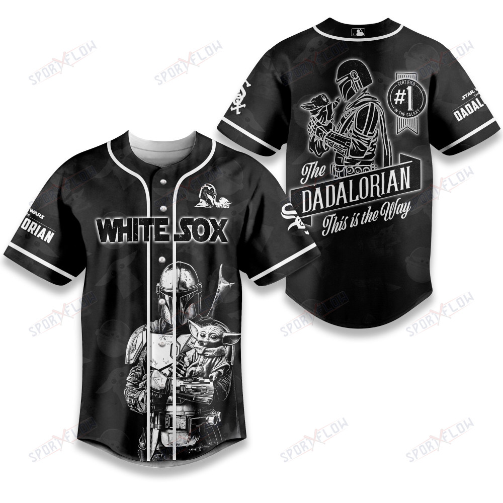 Chicago White Sox X Star Wars The Dadalorian Best Dad Baseball Jersey