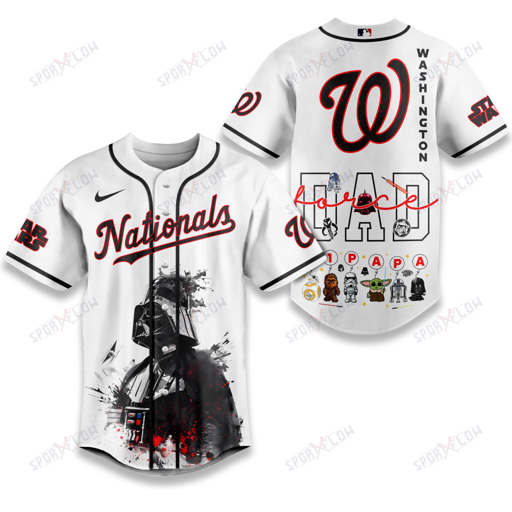 Washington Nationals X Star Wars The Force Dad Father'S Day Baseball Jersey