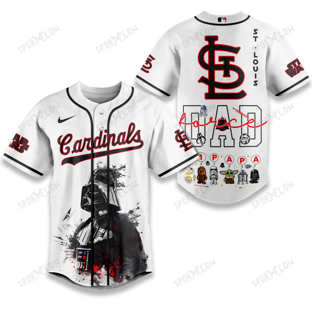 St. Louis Cardinals X Star Wars The Force Dad Father'S Day Baseball Jersey