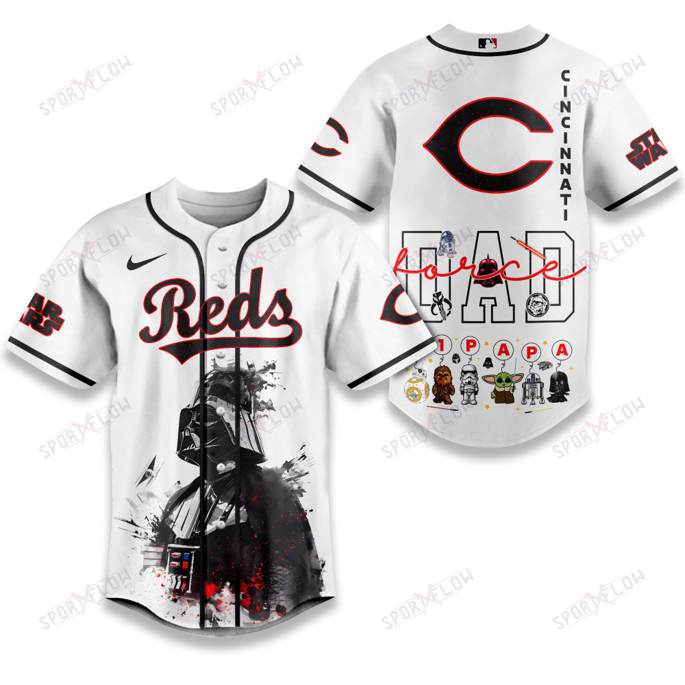 Cincinnati Reds X Star Wars The Force Dad Father'S Day Baseball Jersey