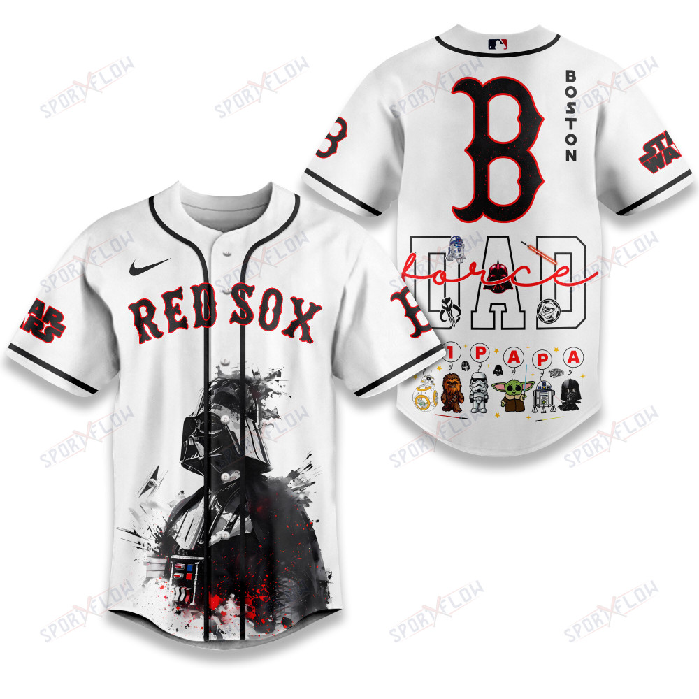 Boston Red Sox X Star Wars The Force Dad Father'S Day Baseball Jersey