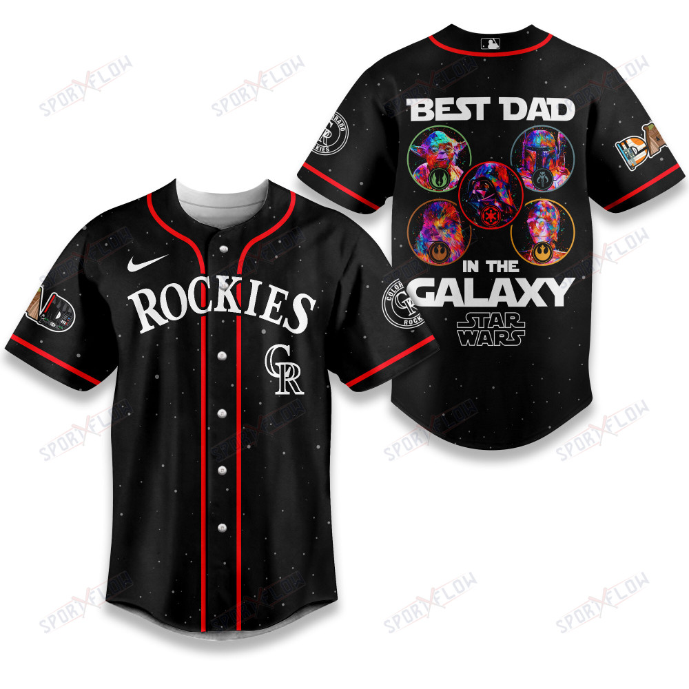 Colorado Rockies X Star Wars The Chosen Dad Father'S Day Baseball Jersey