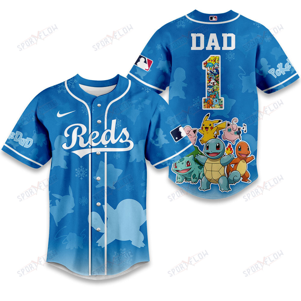 Cincinnati Reds X Pokemon Ultimate Dad Edition Baseball Jersey