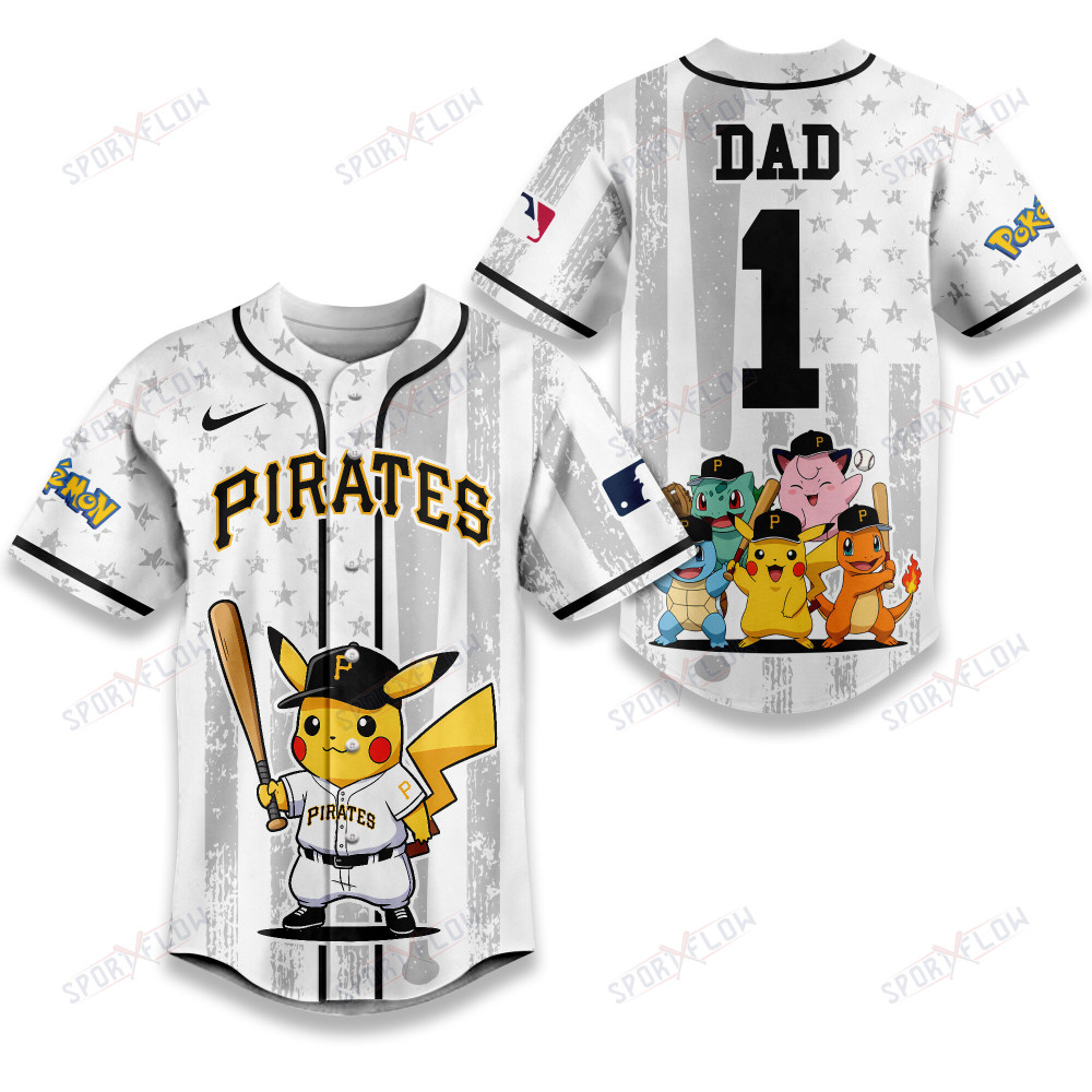 Pittsburgh Pirates X Pokemon Night Dad Edition Baseball Jersey